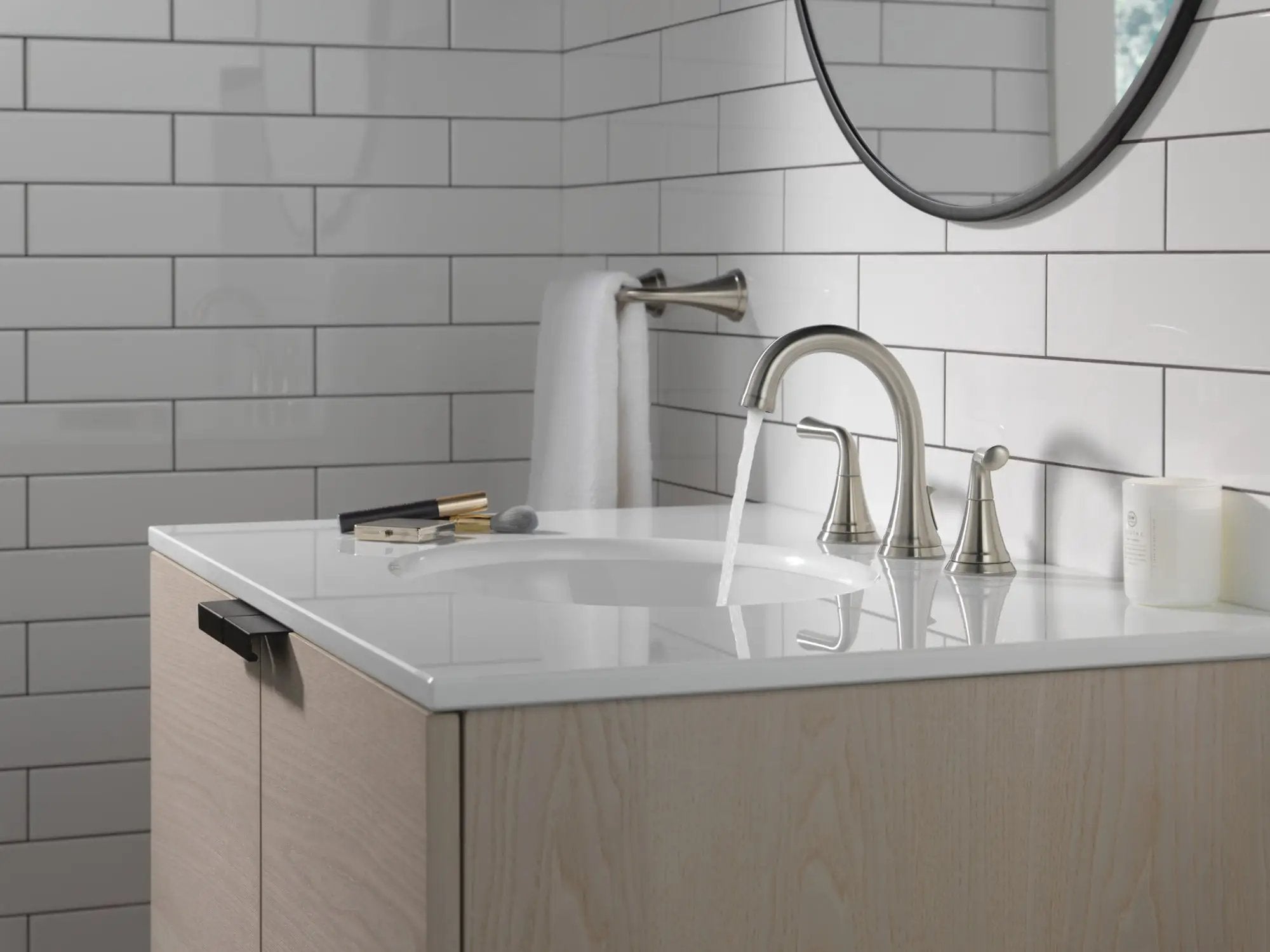 stainless bathroom faucet