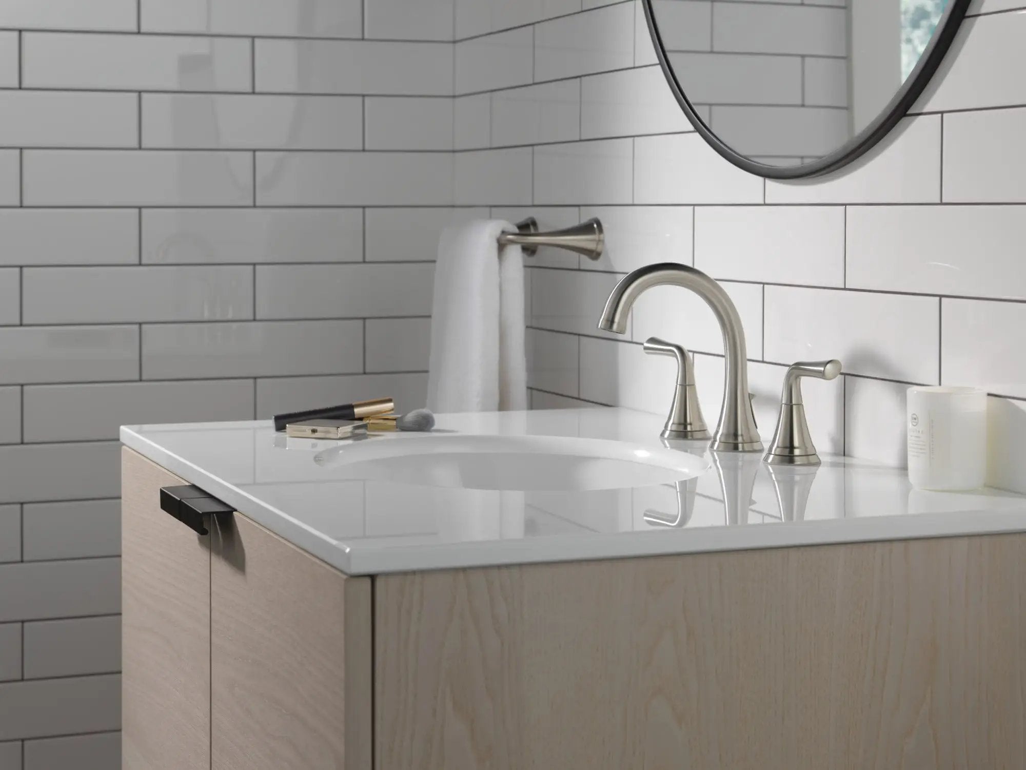 stainless bathroom faucet