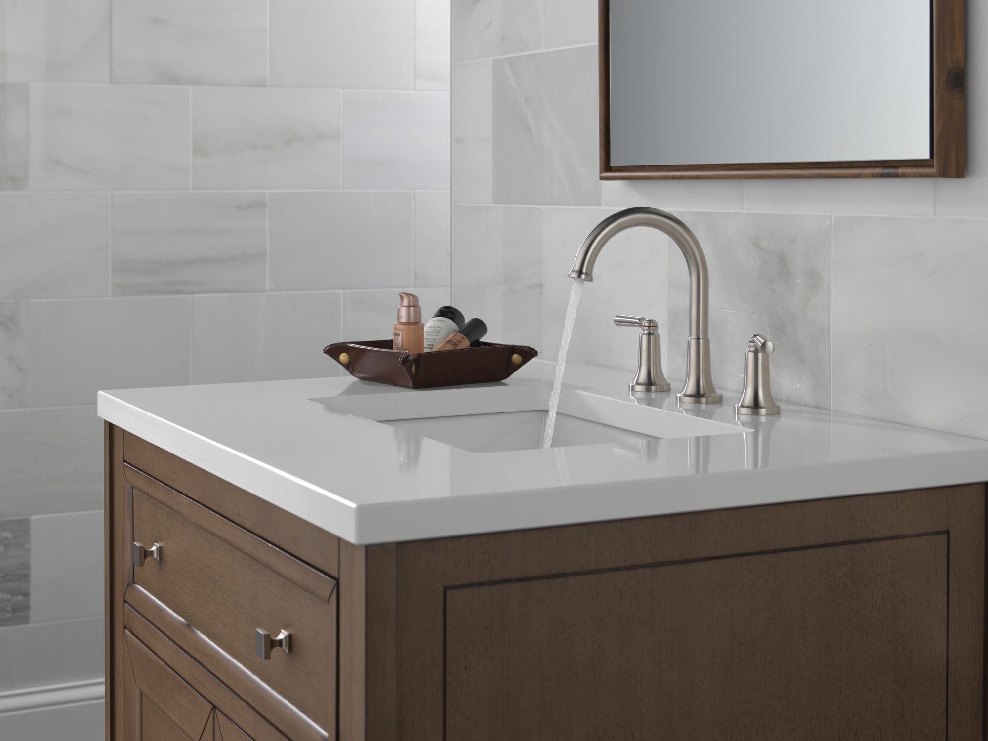 stainless bathroom faucet