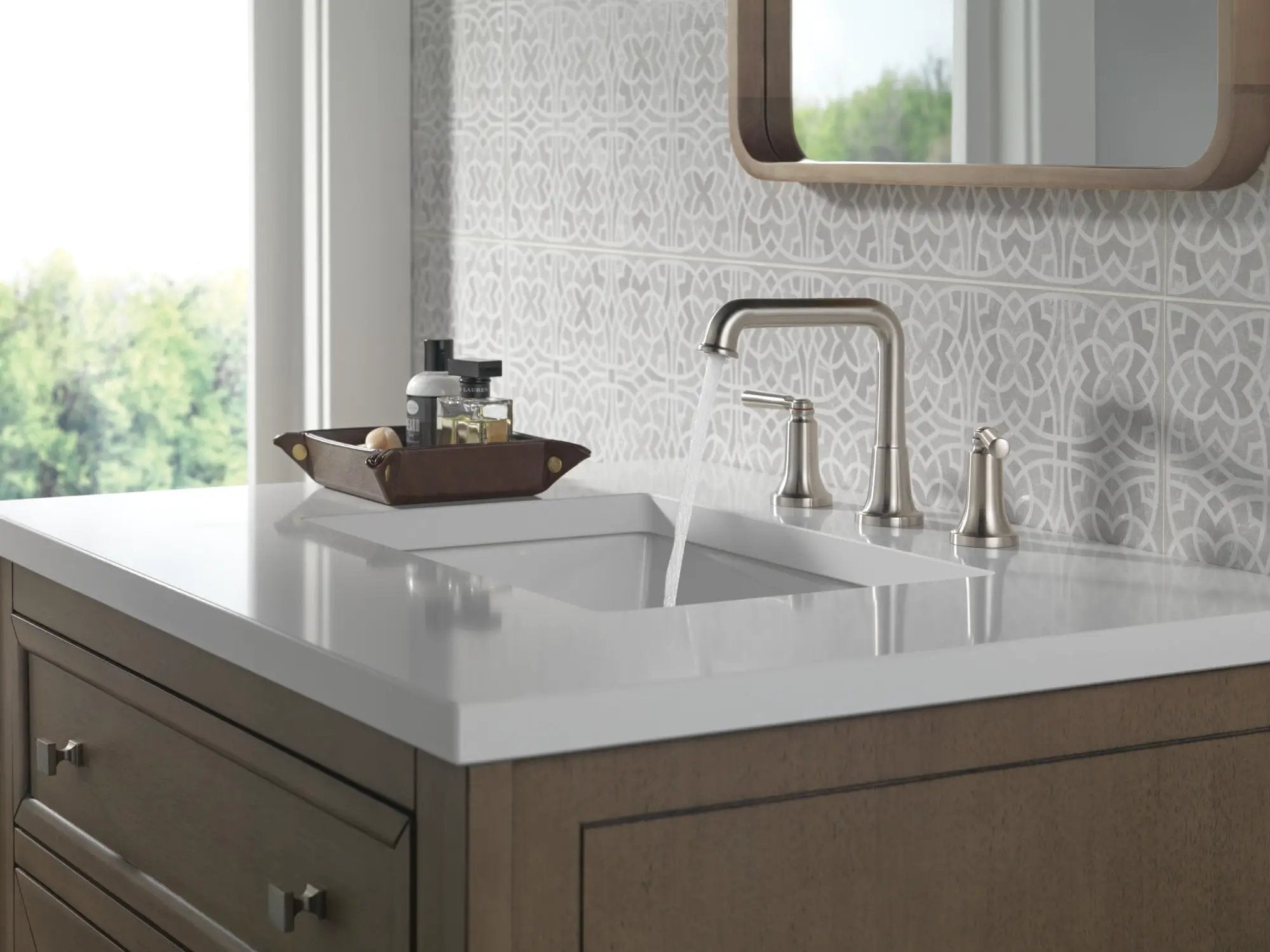 stainless bathroom faucet