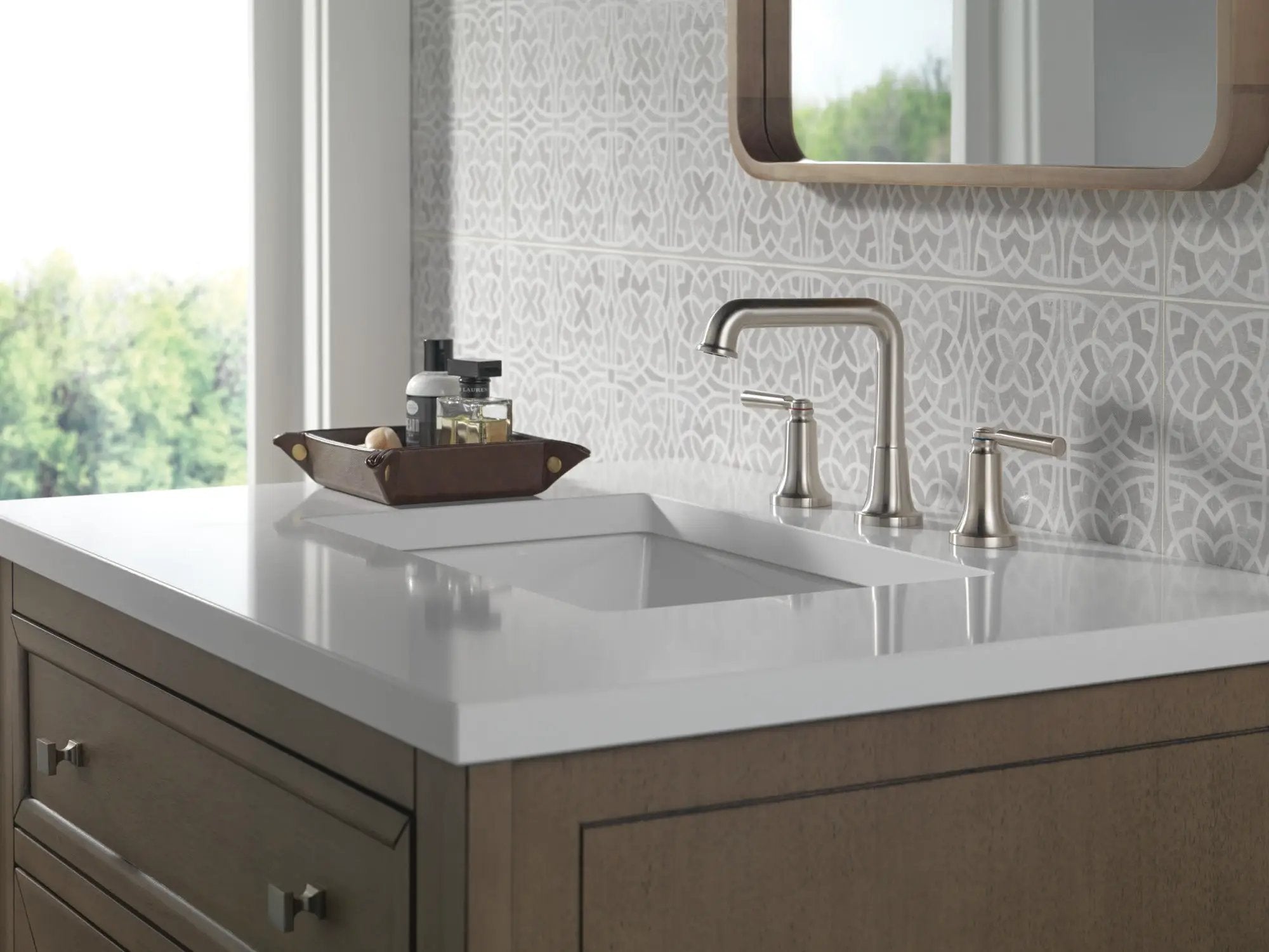 stainless bathroom faucet