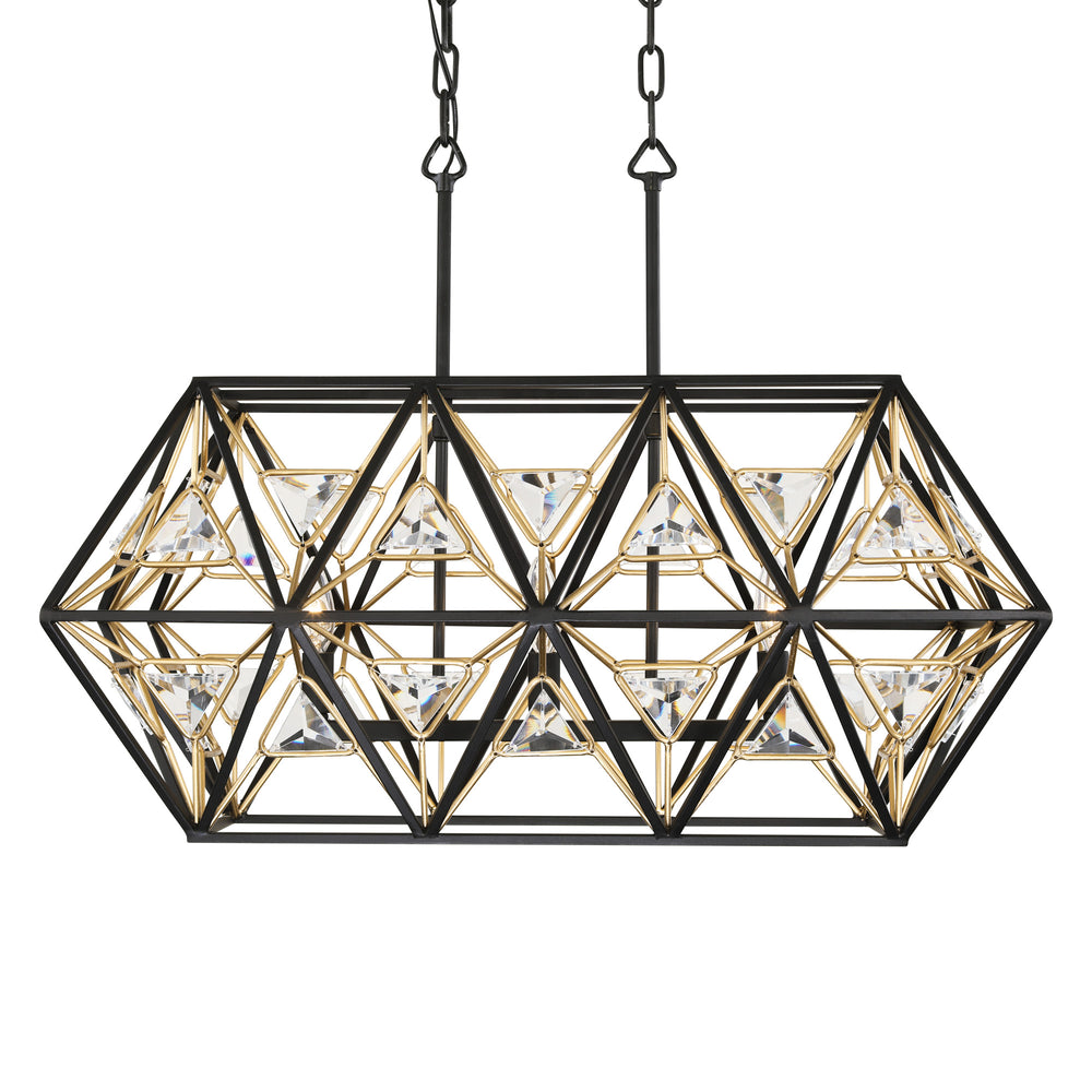 matte black/french gold chandelier