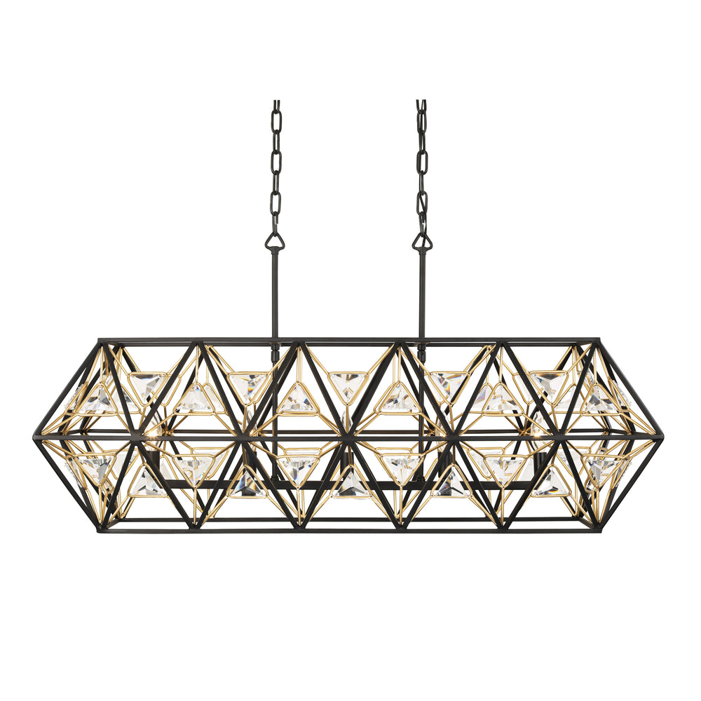 matte black/french gold chandelier