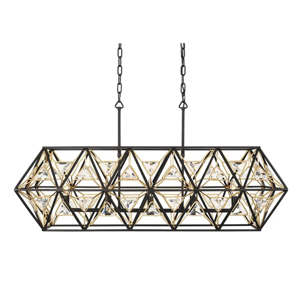 matte black/french gold chandelier