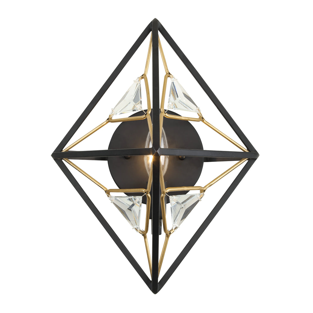 matte black/french gold wall mount light