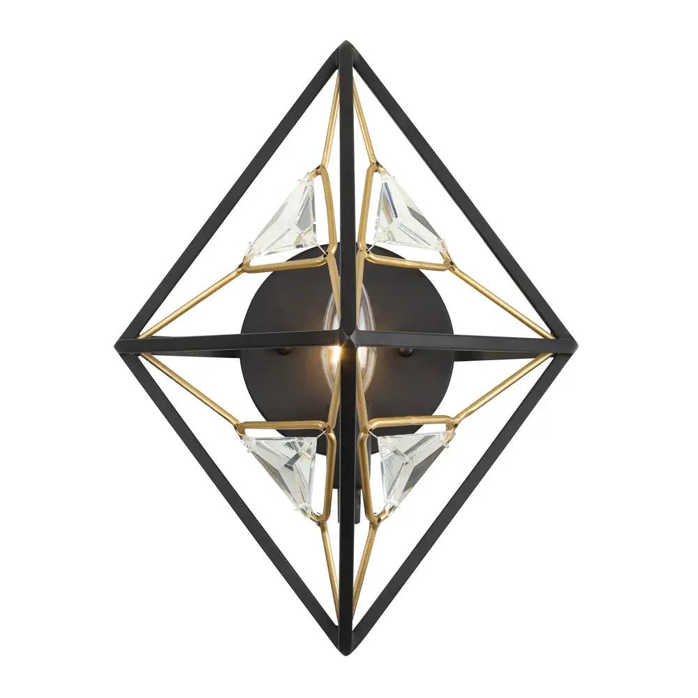 matte black/french gold wall mount light