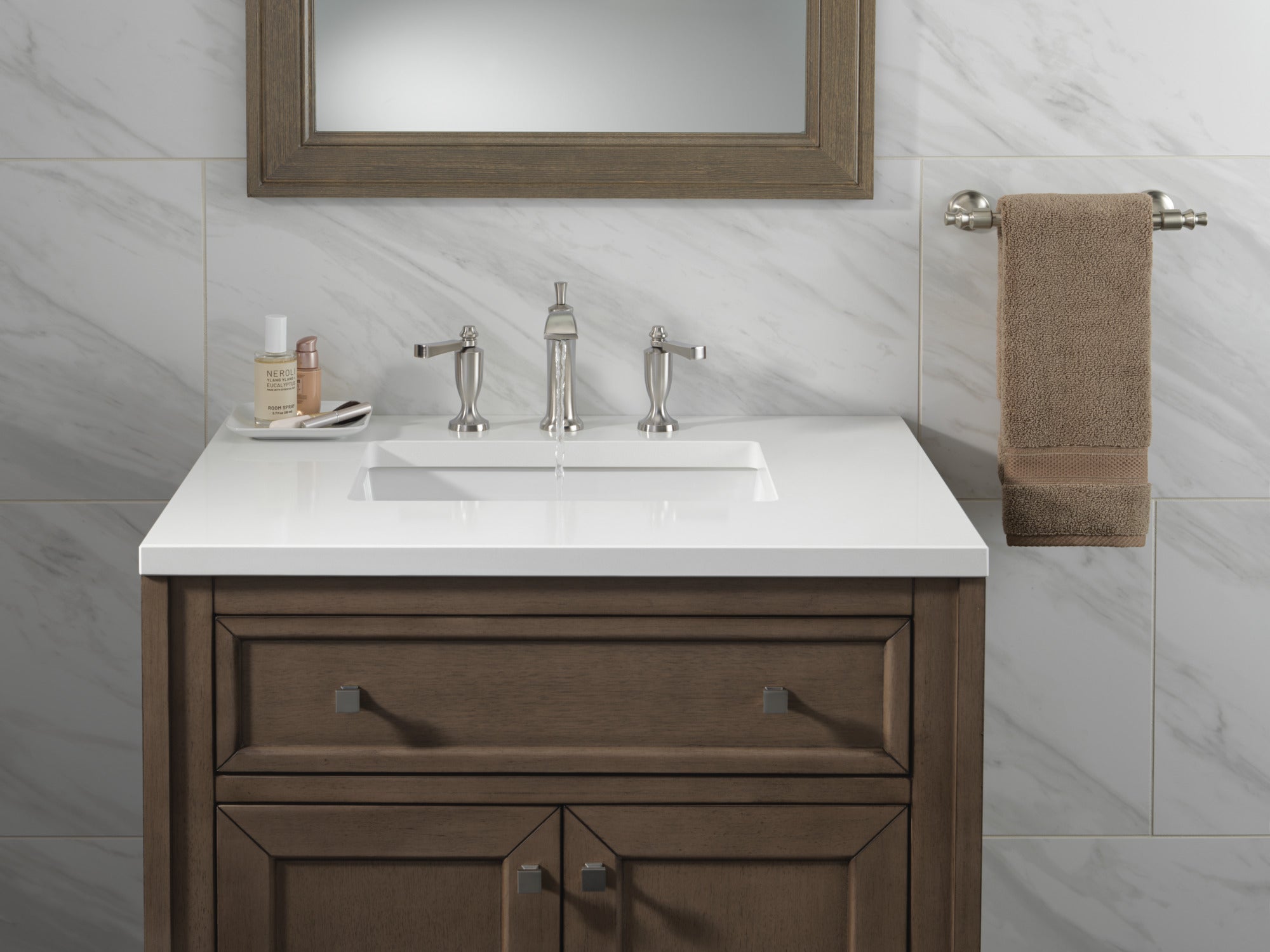 stainless bathroom faucet