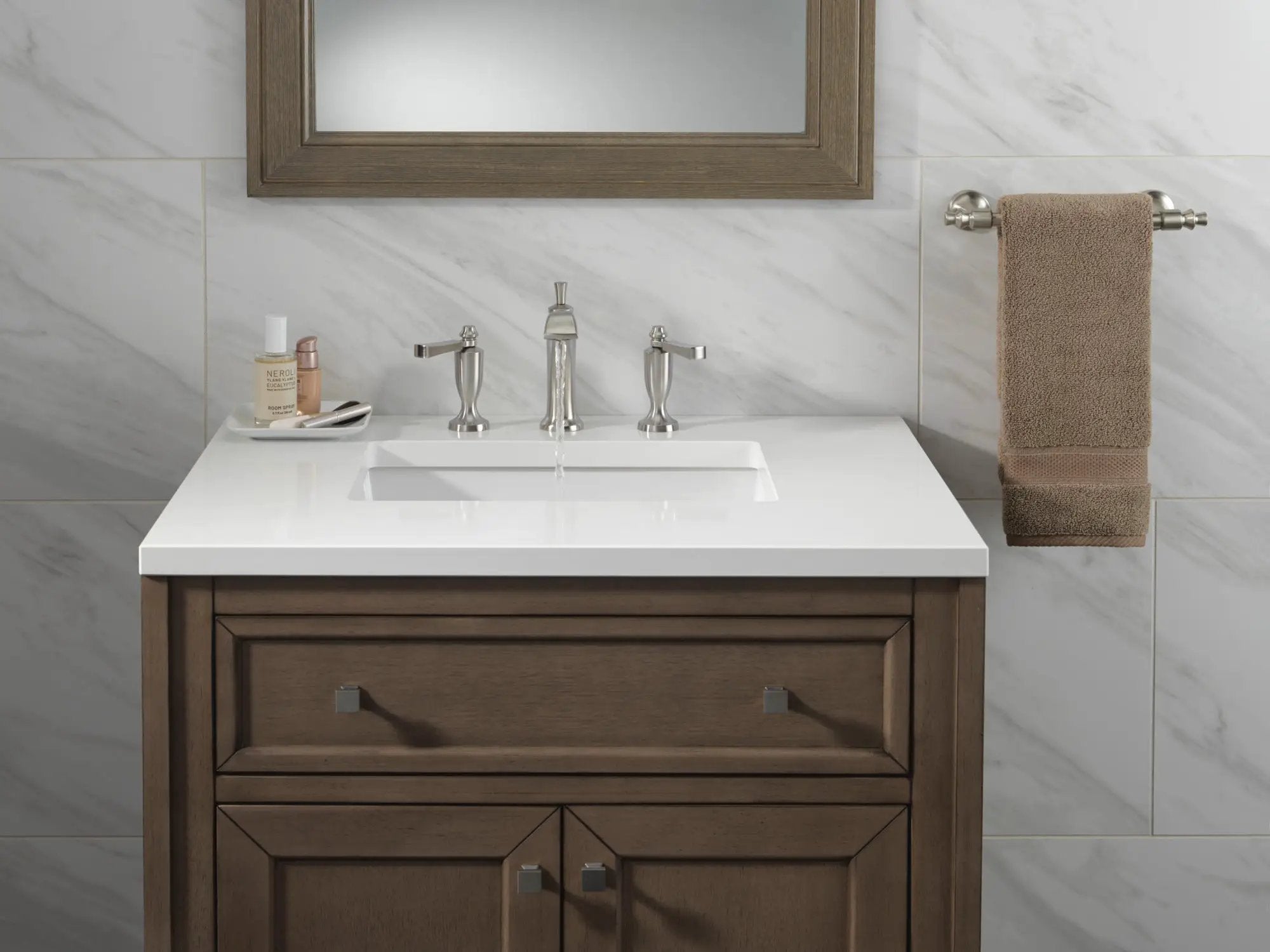 stainless bathroom faucet