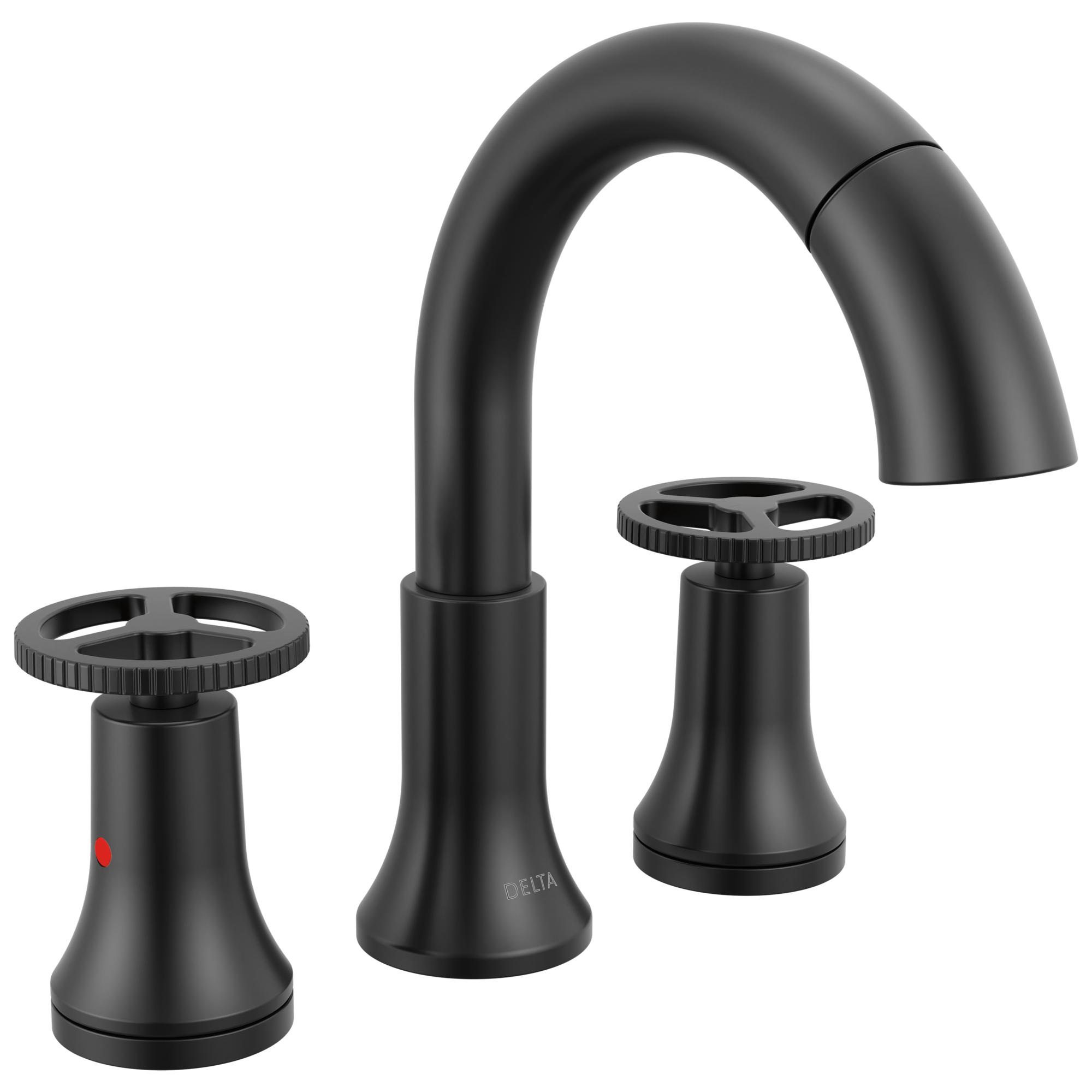 Delta Trinsic Two Handle Widespread Pull Down Bathroom Faucet by Delta