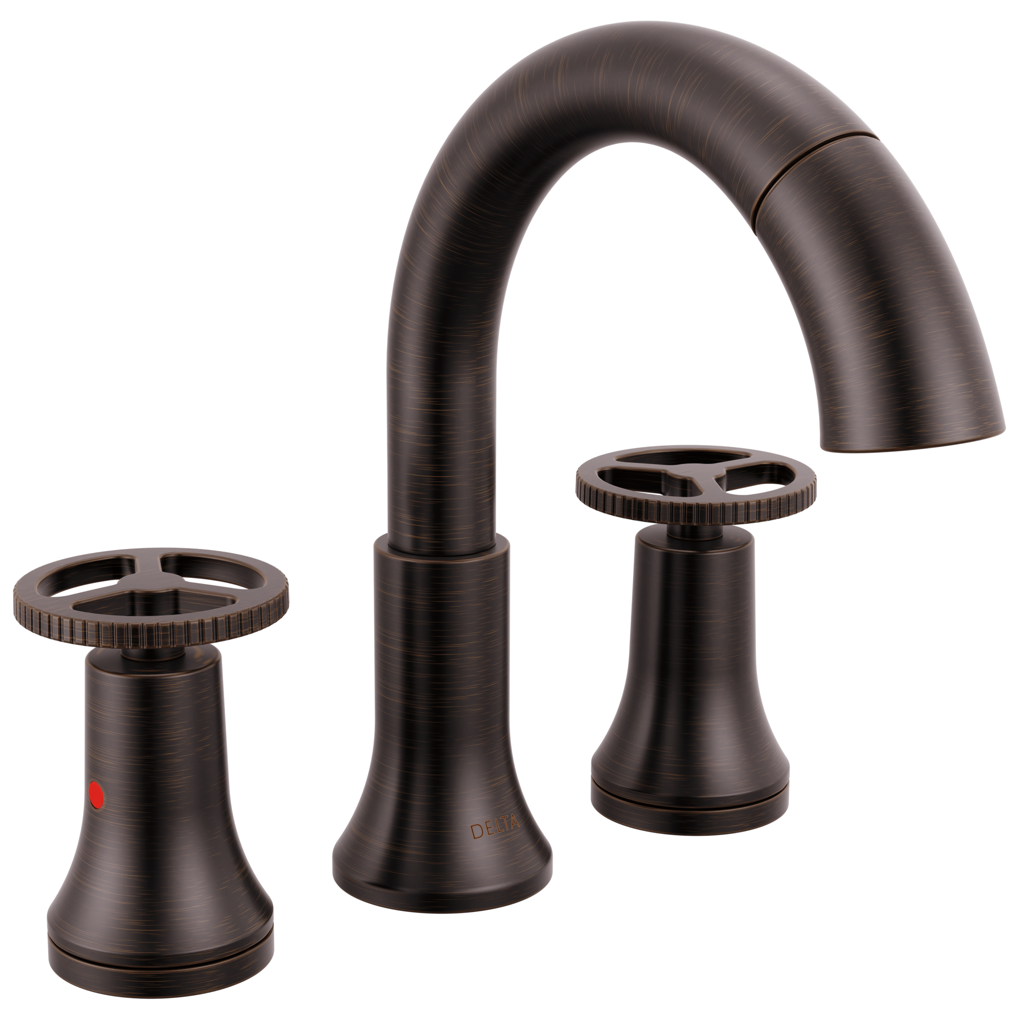 Delta Trinsic Two Handle Widespread Pull Down Bathroom Faucet by Delta