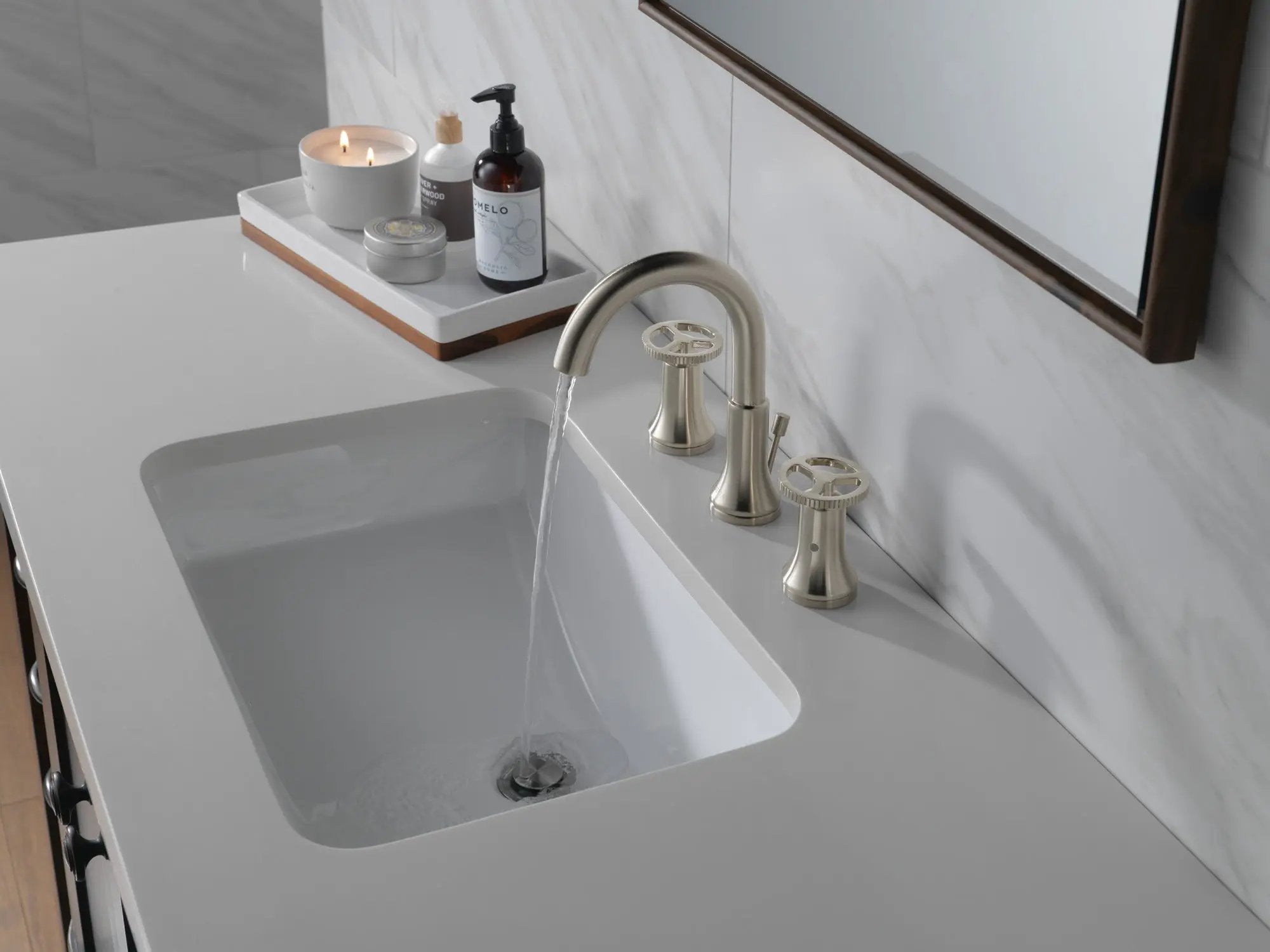 stainless bathroom faucet