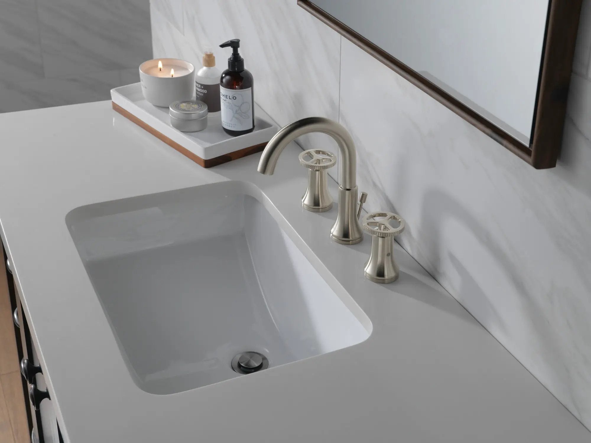 stainless bathroom faucet