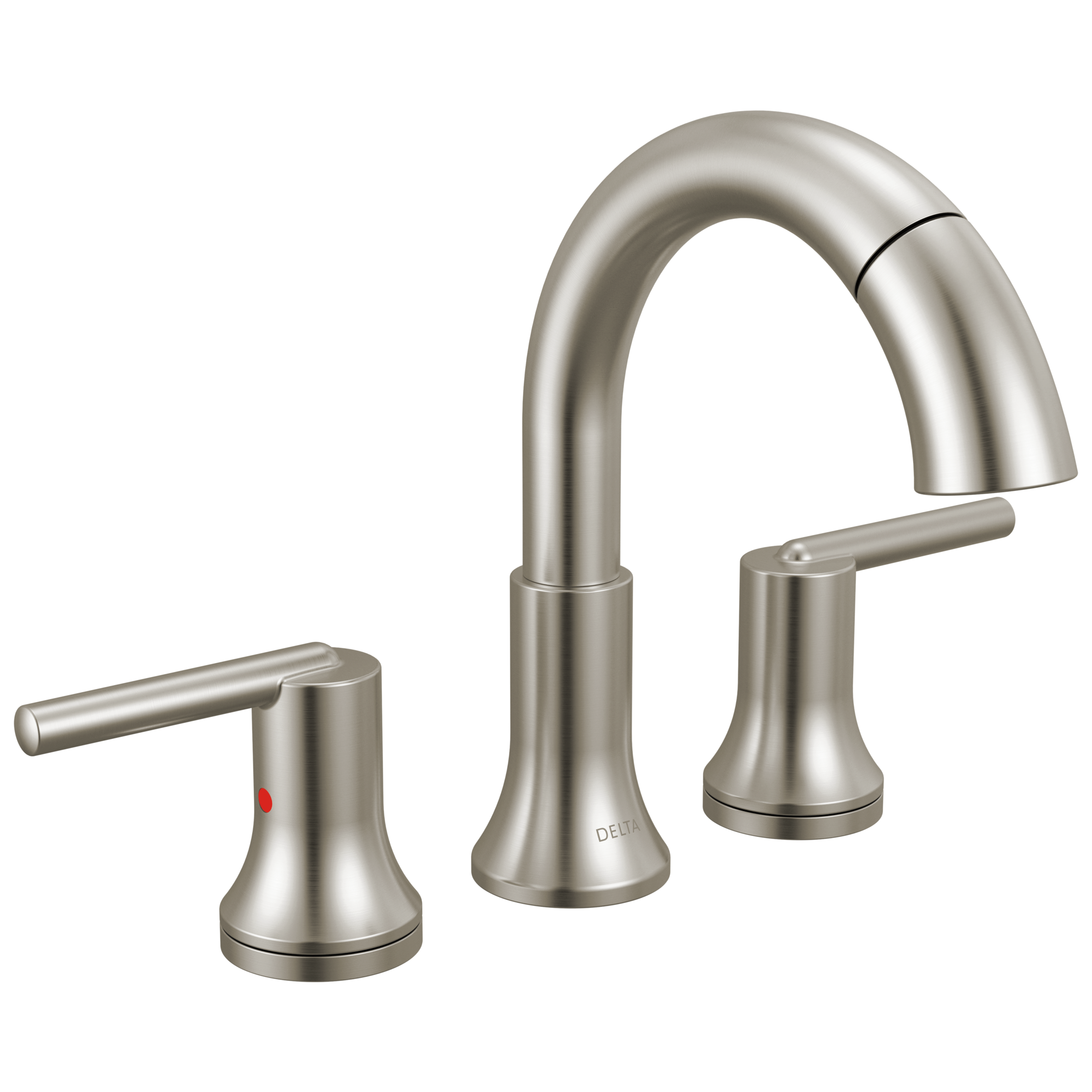 Delta Trinsic Two Handle Widespread Pull Down Bathroom Faucet by Delta