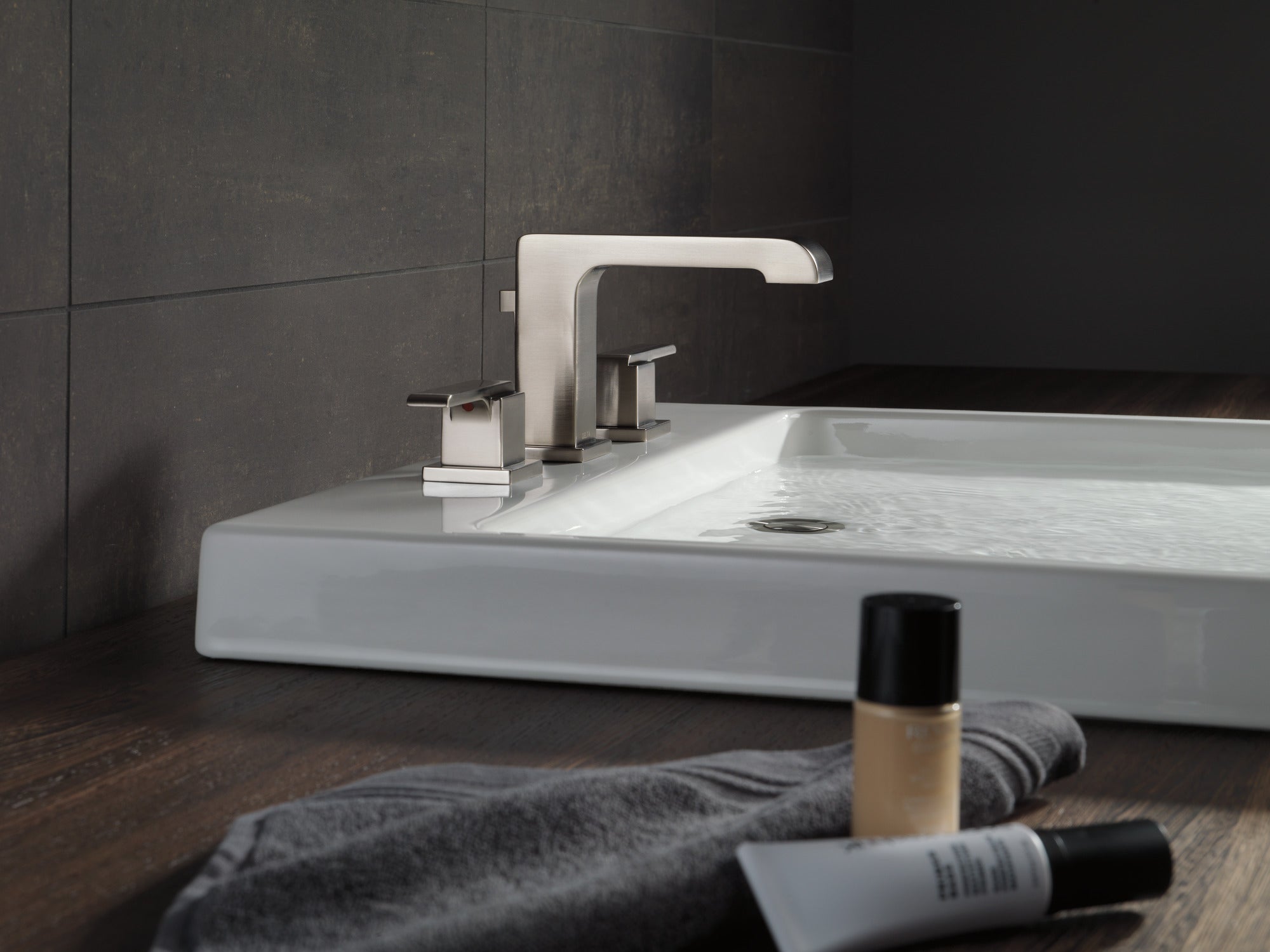 stainless bathroom faucet