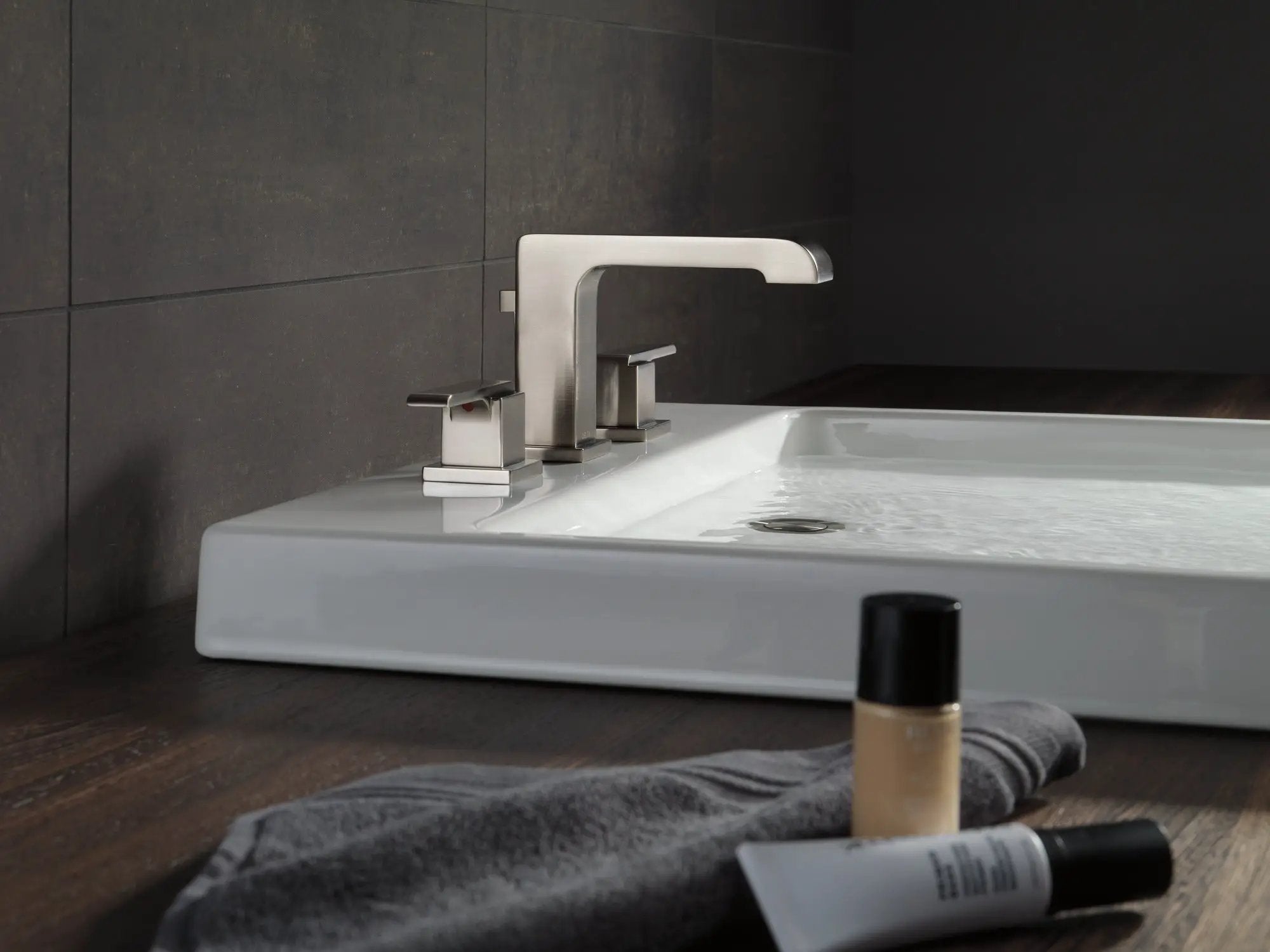 stainless bathroom faucet