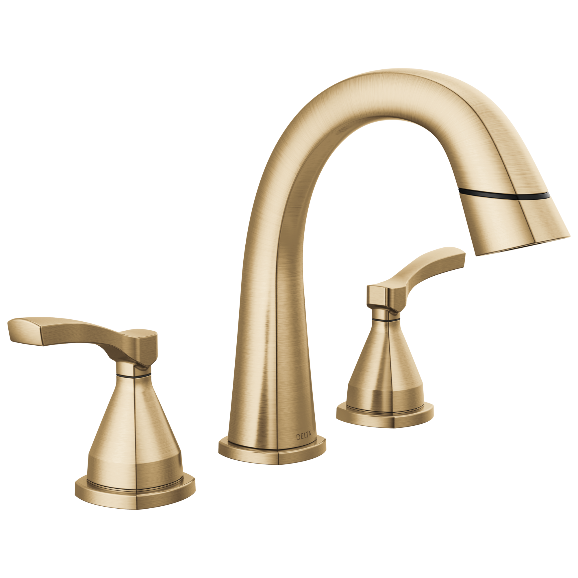 Delta Stryke Two Handle Widespread Pull Down Bathroom Faucet by Delta