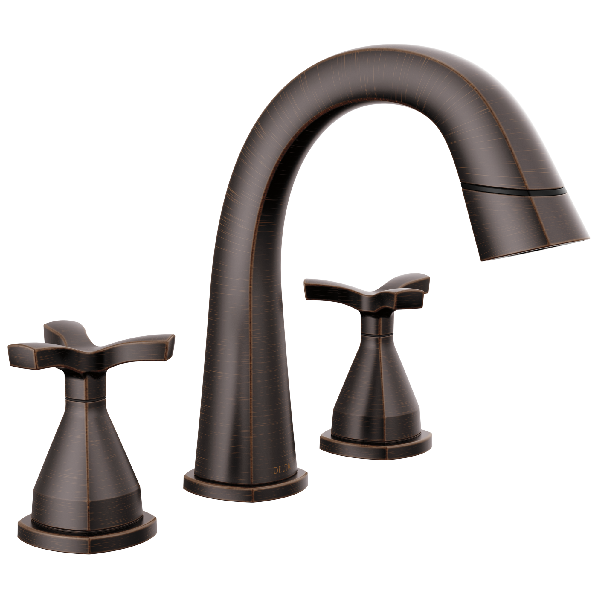Delta Stryke Two Handle Widespread Pull Down Bathroom Faucet