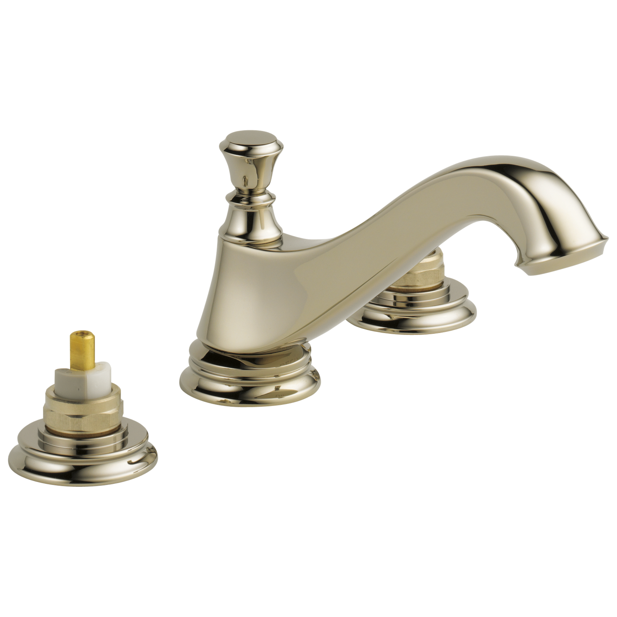 Delta Cassidy Two Handle Widespread Bathroom Faucet - Low Arc Spout - Less Handles by Delta