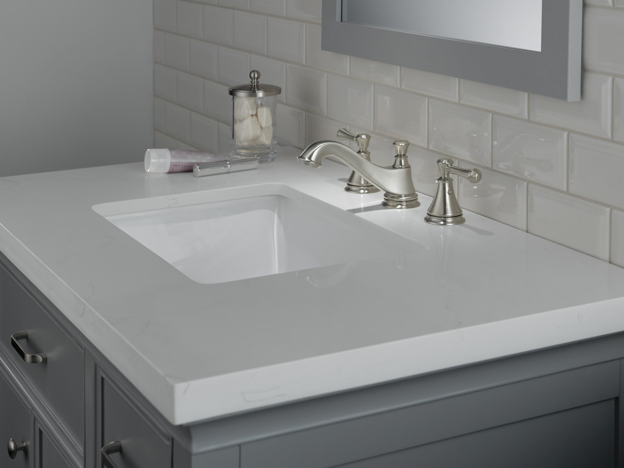 stainless bathroom faucet