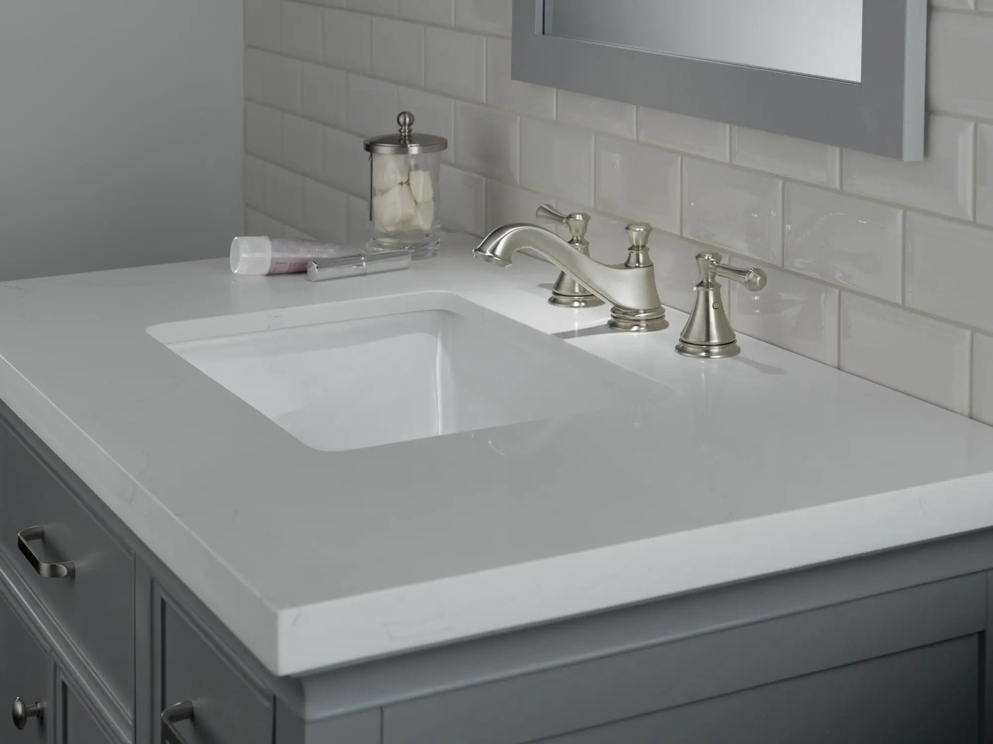 stainless bathroom faucet
