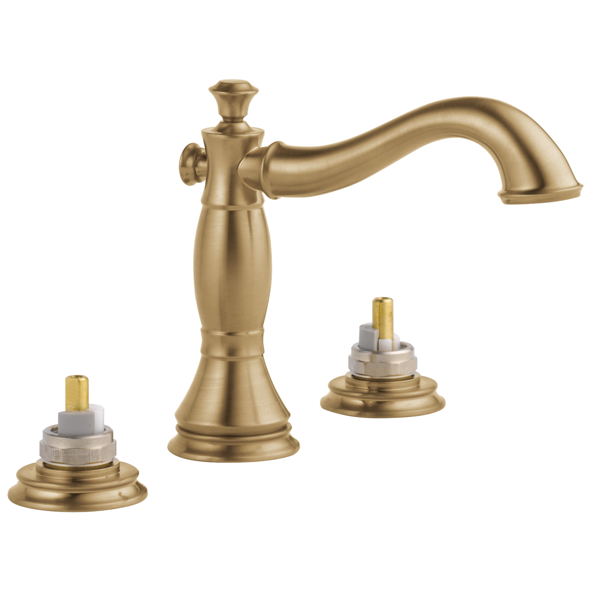 Delta Cassidy Two Handle Widespread Bathroom Faucet - Less Handles by Delta