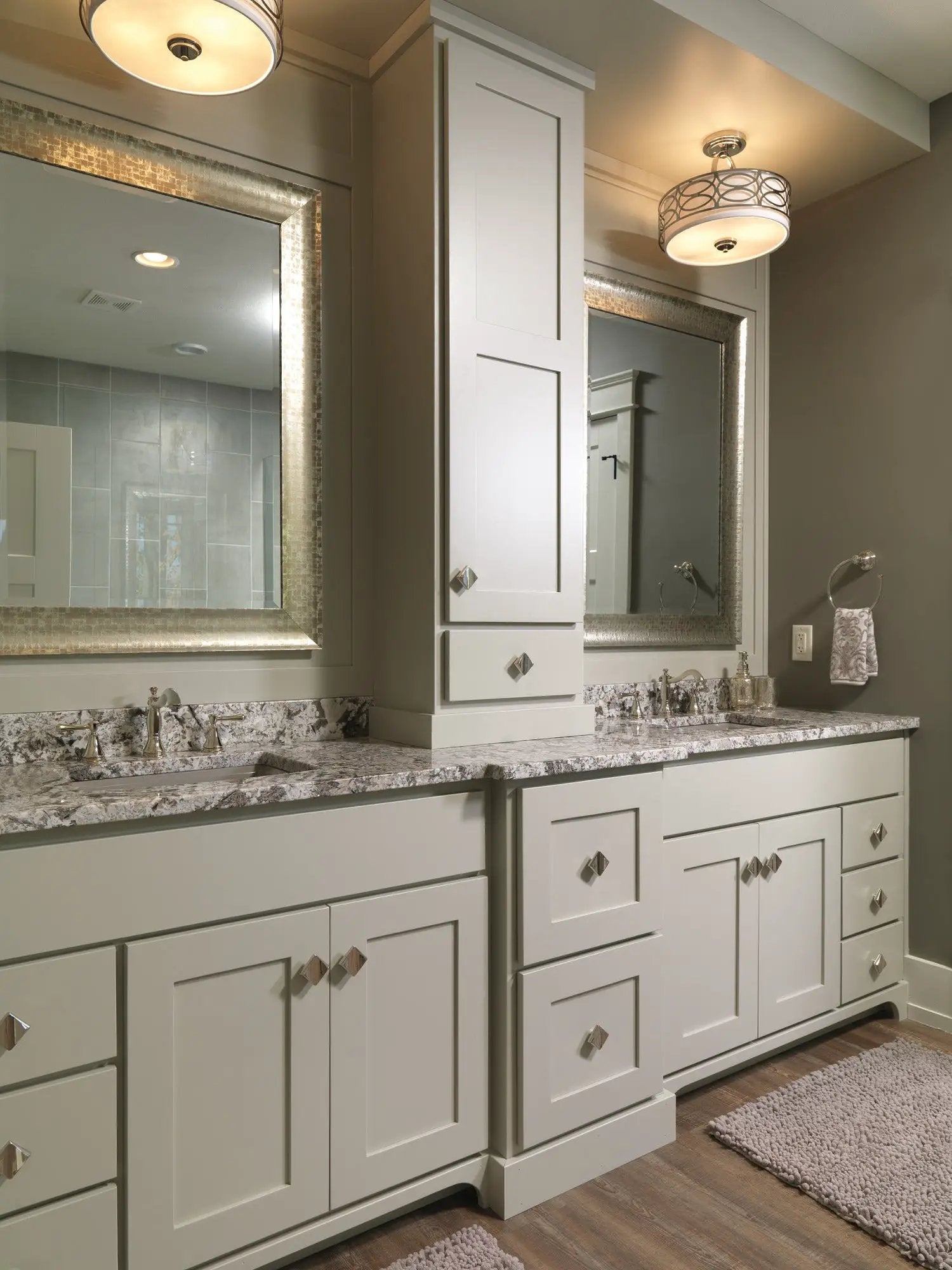 polished nickel bathroom faucet
