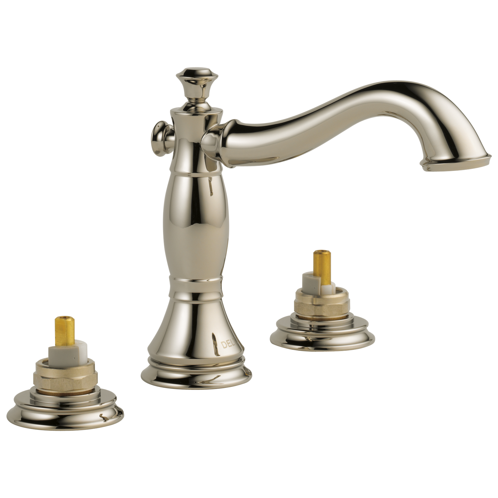 Delta Cassidy Two Handle Widespread Bathroom Faucet - Less Handles by Delta