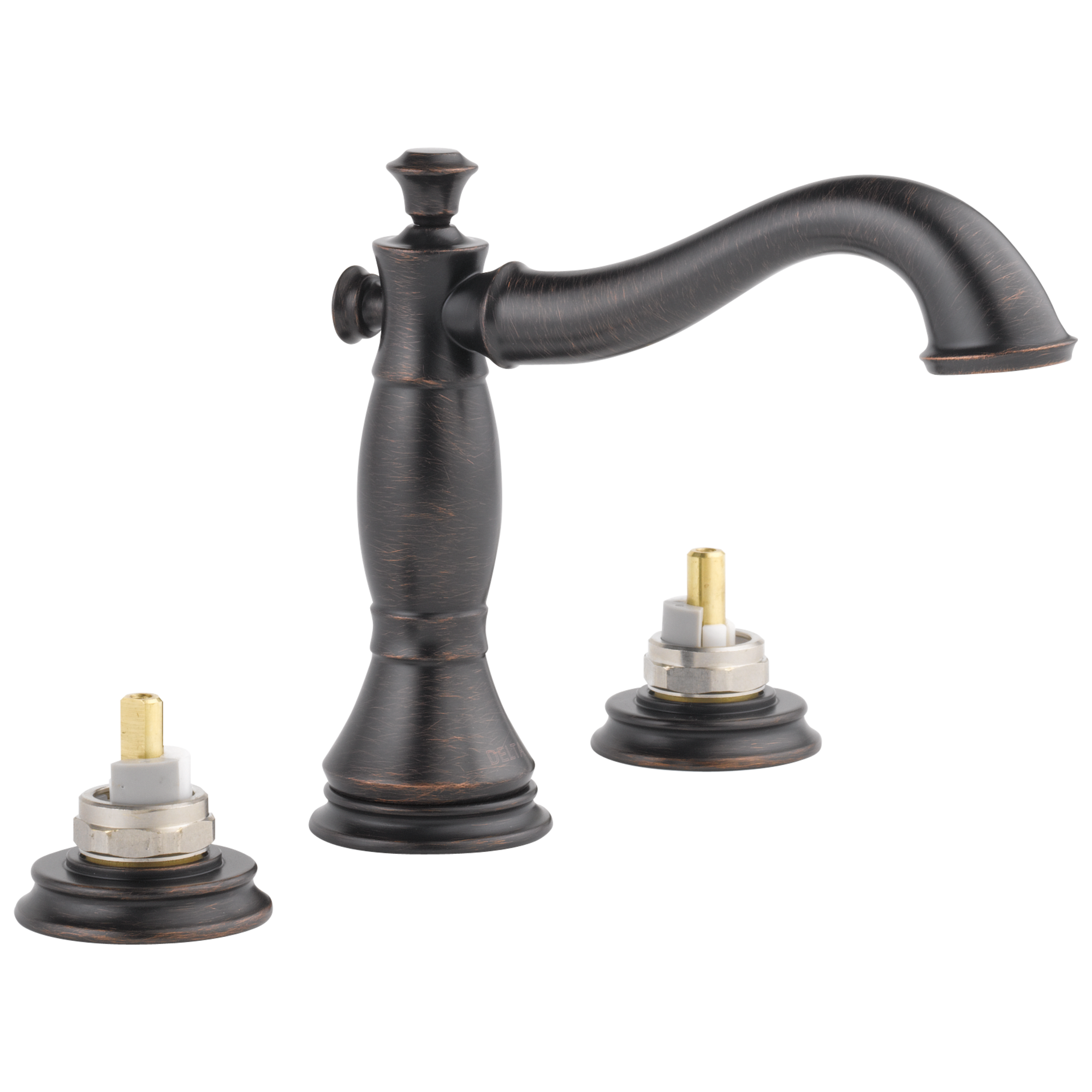 Delta Cassidy Two Handle Widespread Bathroom Faucet - Less Handles by Delta