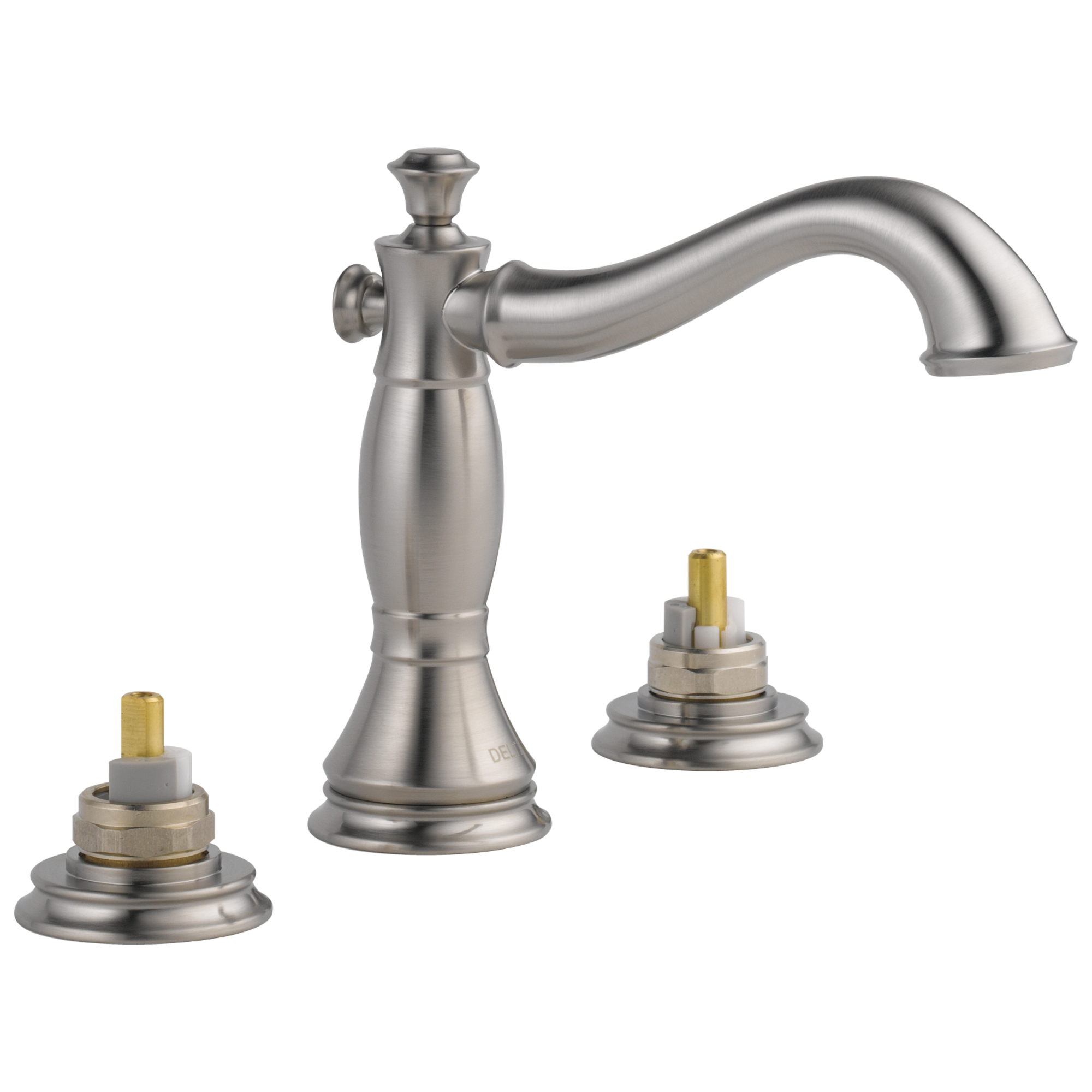 Delta Cassidy Two Handle Widespread Bathroom Faucet - Less Handles by Delta