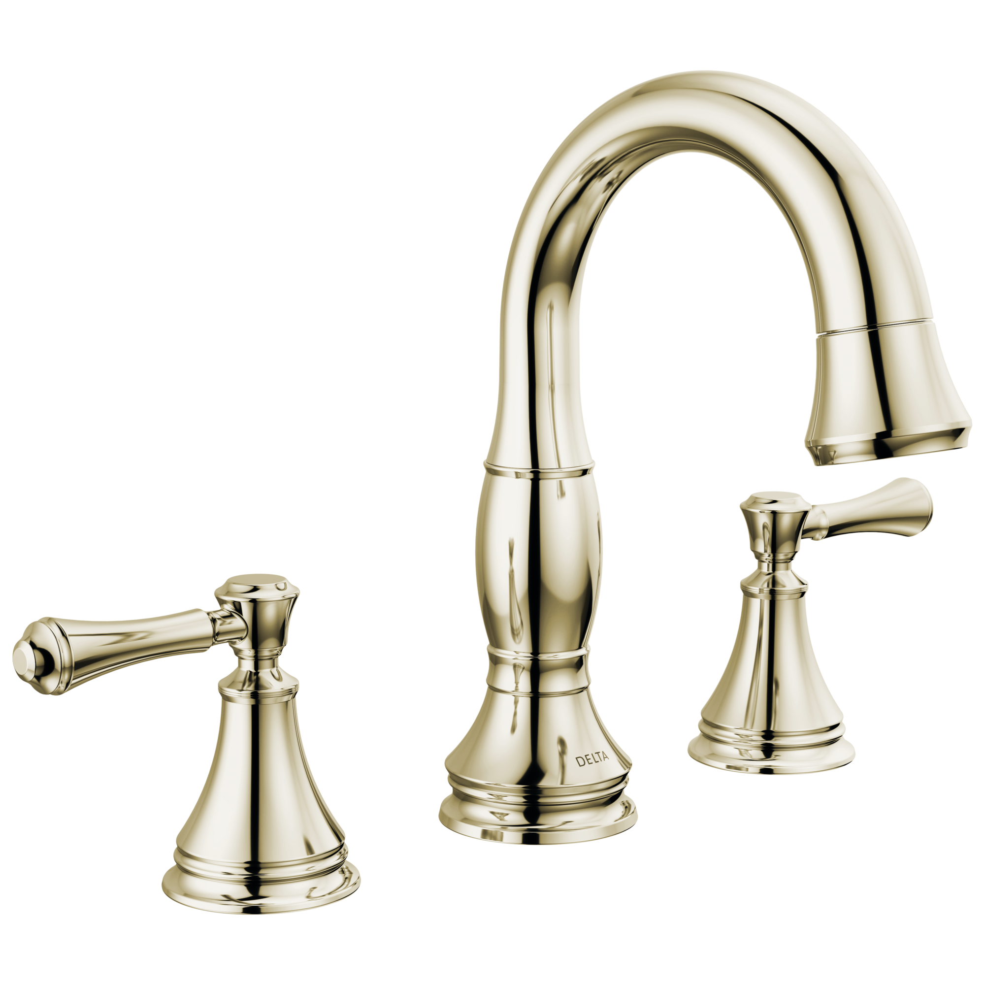 Delta Cassidy Two Handle Widespread Pull Down Bathroom Faucet by Delta