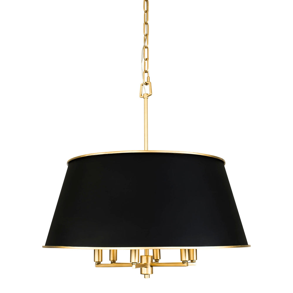 matte black/french gold pendant light