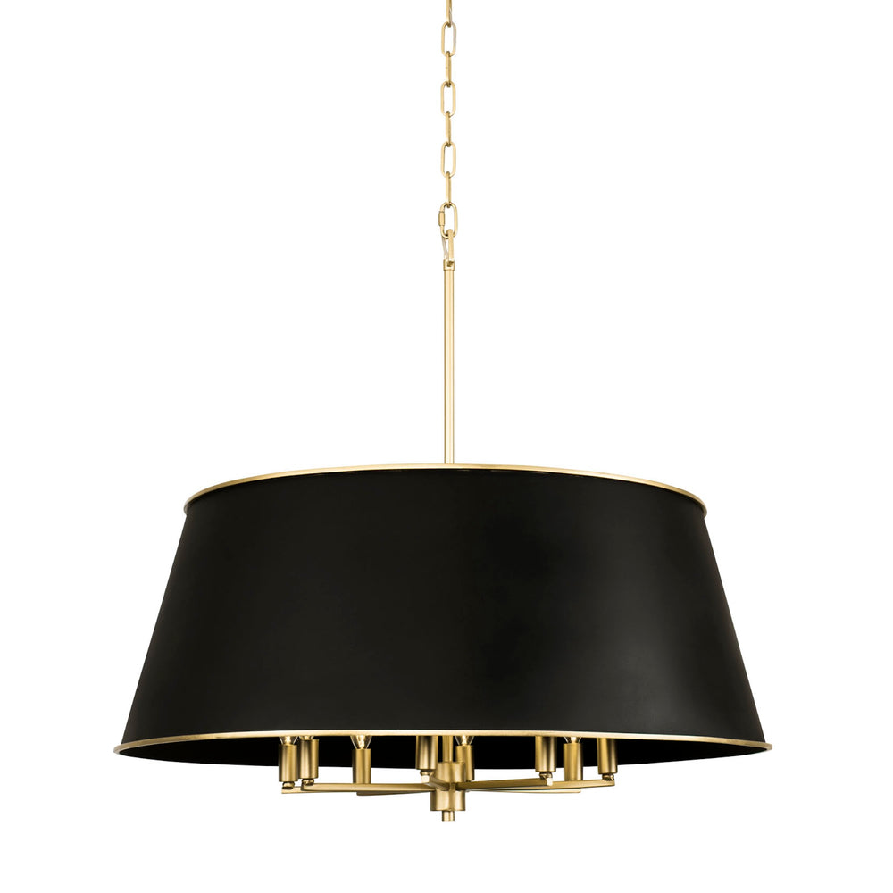 matte black/french gold pendant light