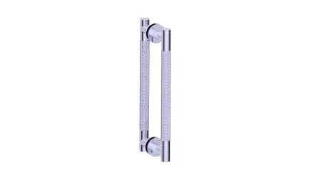 polished chrome door handle