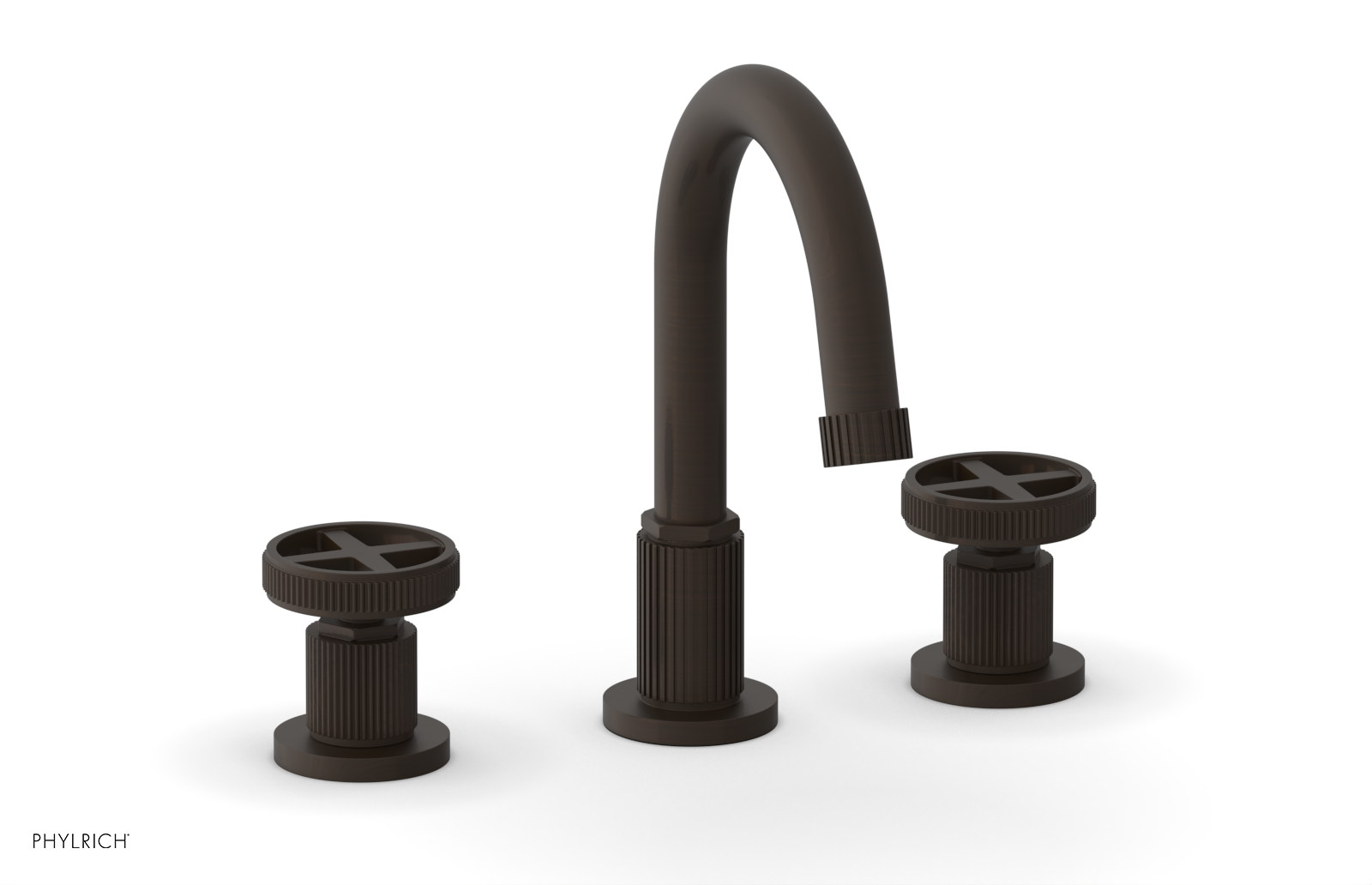 Phylrich Dustrie Grooved Widespread Faucet with Cross Handle by Phylrich