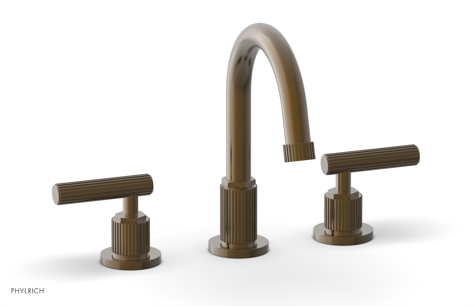 Phylrich Dustrie Grooved Widespread Faucet with Lever Handle