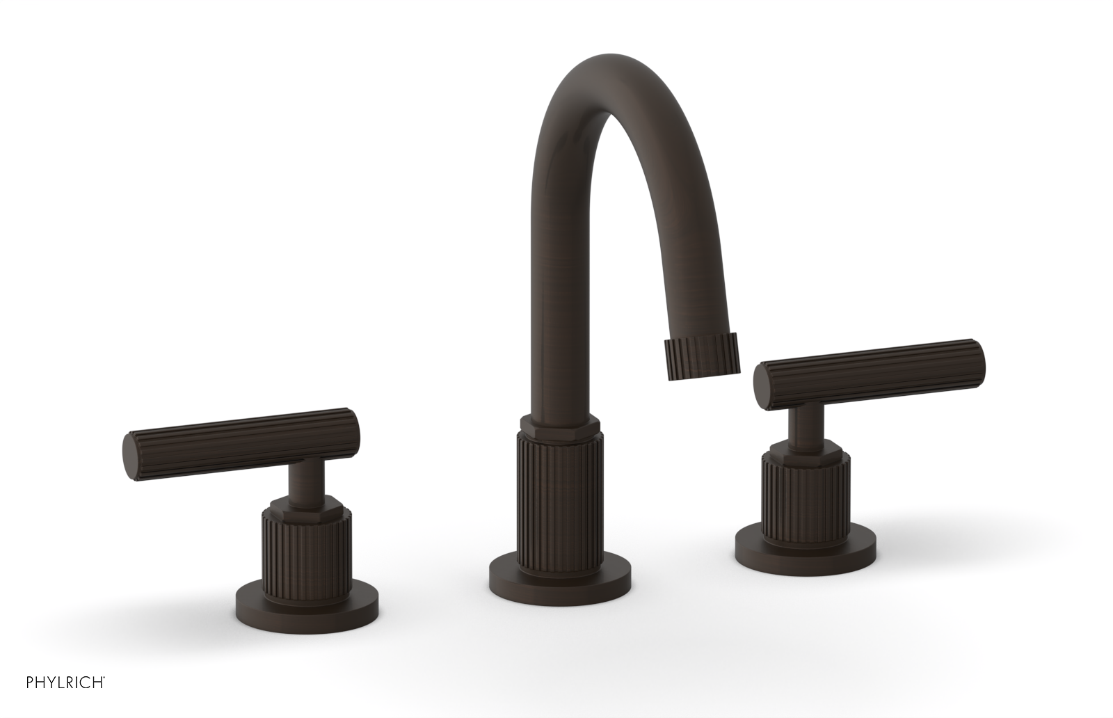 Phylrich Dustrie Grooved Widespread Faucet with Lever Handle