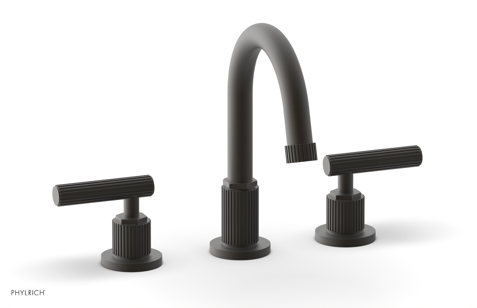 Phylrich Dustrie Grooved Widespread Faucet with Lever Handle