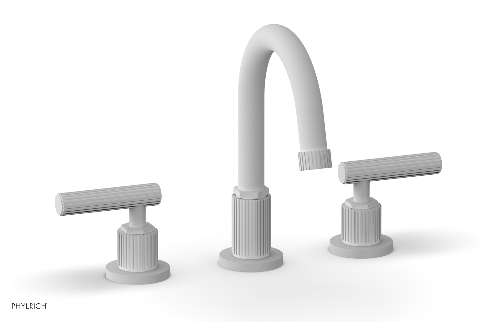 Phylrich Dustrie Grooved Widespread Faucet with Lever Handle