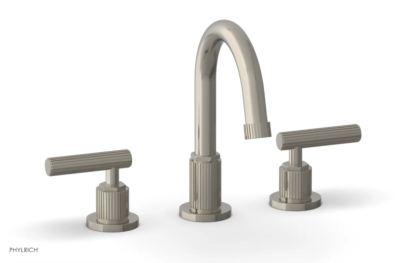 Phylrich Dustrie Grooved Widespread Faucet with Lever Handle by Phylrich