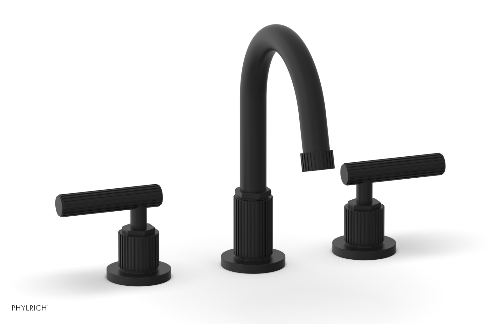 Phylrich Dustrie Grooved Widespread Faucet with Lever Handle