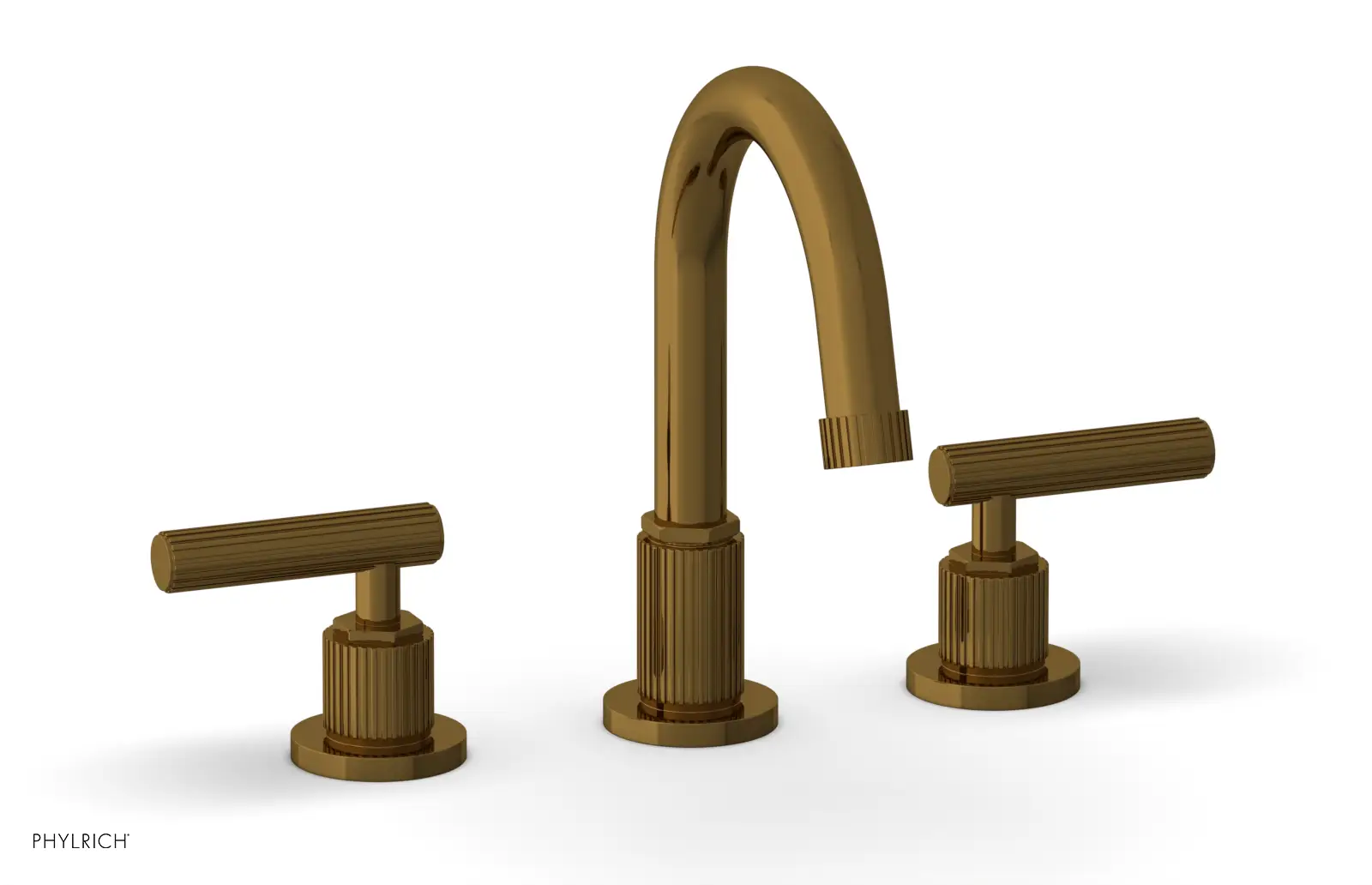 Phylrich Dustrie Grooved Widespread Faucet with Lever Handle by Phylrich