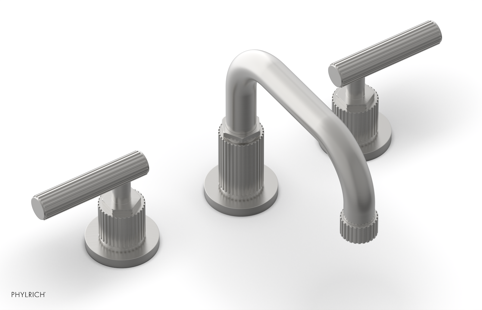 Phylrich Dustrie Grooved Widespread Faucet with Lever Handle