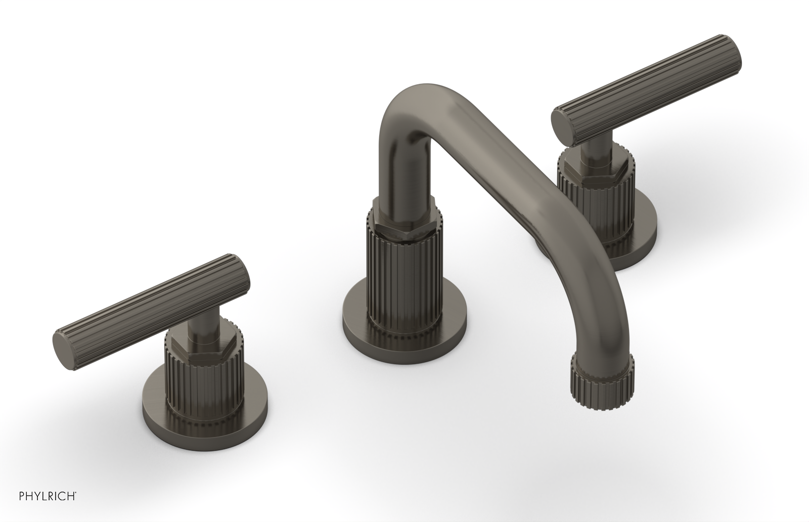 Phylrich Dustrie Grooved Widespread Faucet with Lever Handle