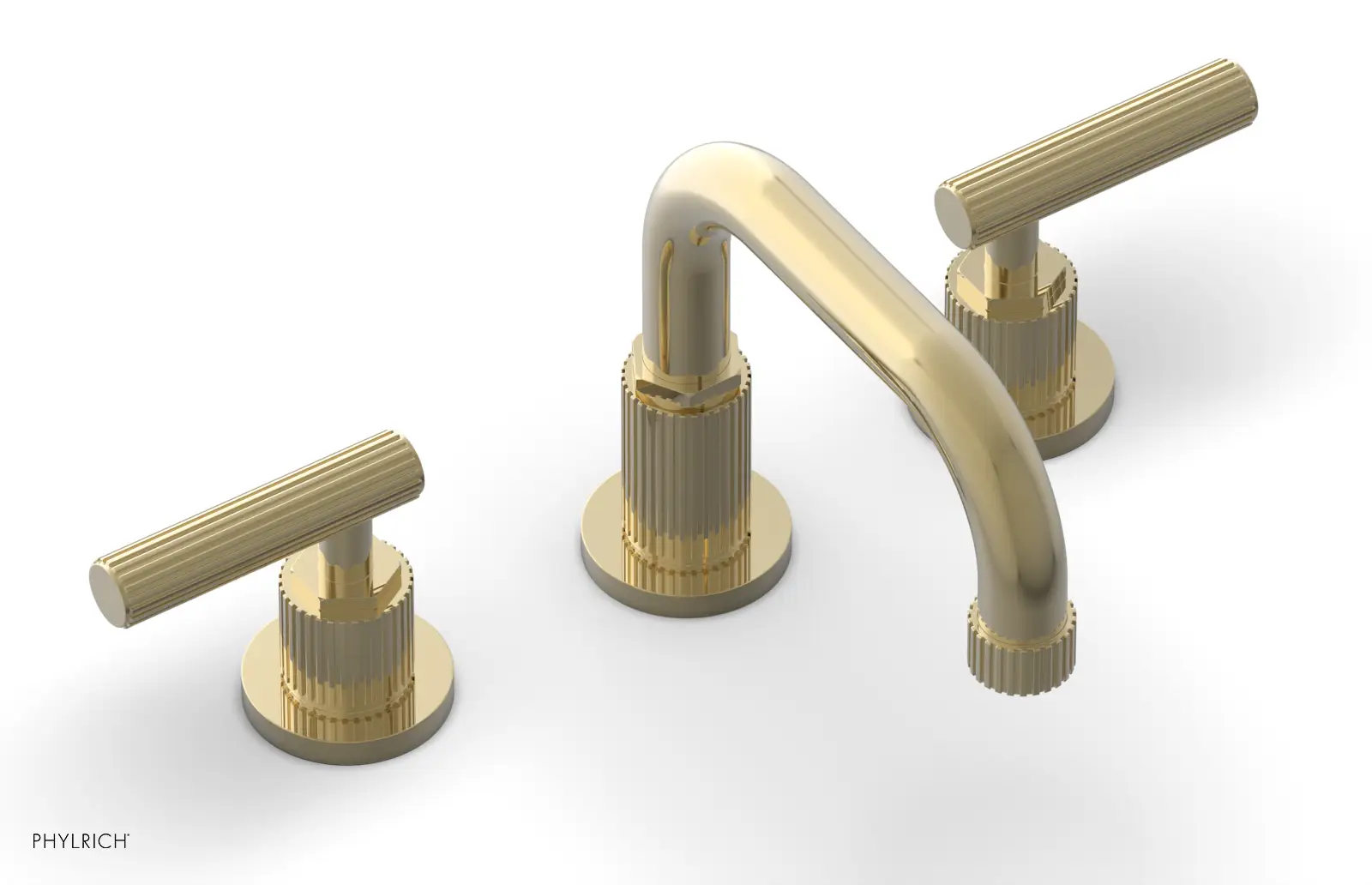 Phylrich Dustrie Grooved Widespread Faucet with Lever Handle by Phylrich
