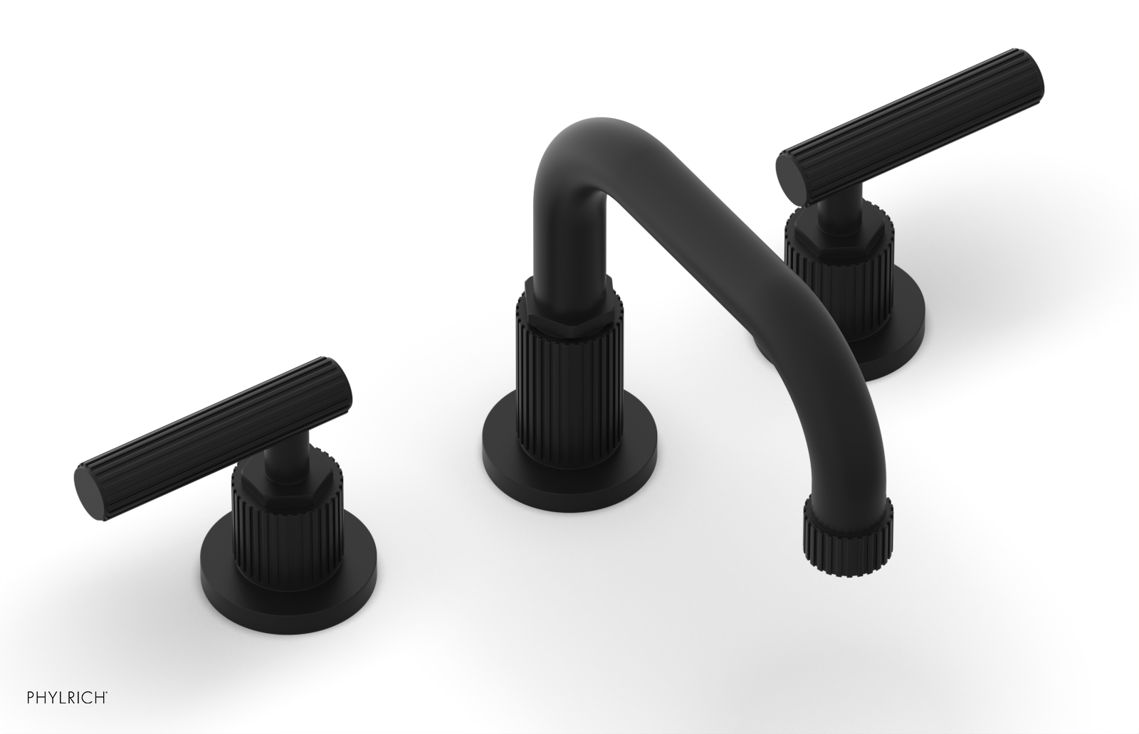 Phylrich Dustrie Grooved Widespread Faucet with Lever Handle