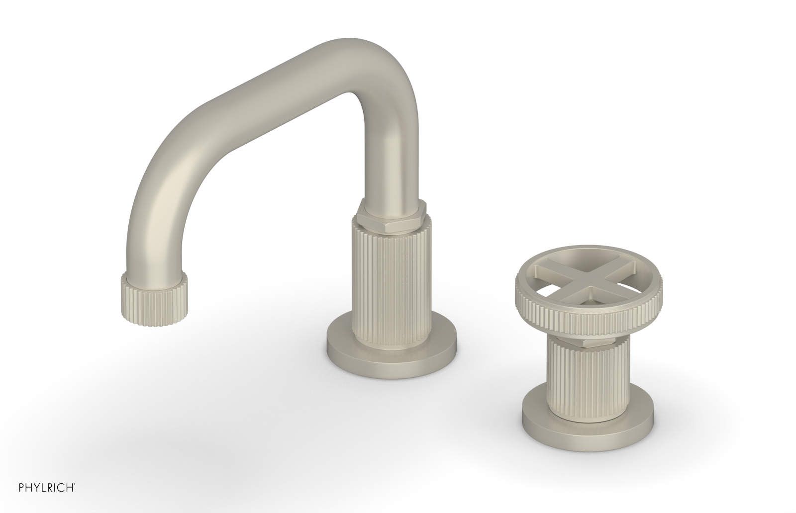 Phylrich Dustrie Low Spout Single Handle Faucet with Cross Handle by Phylrich
