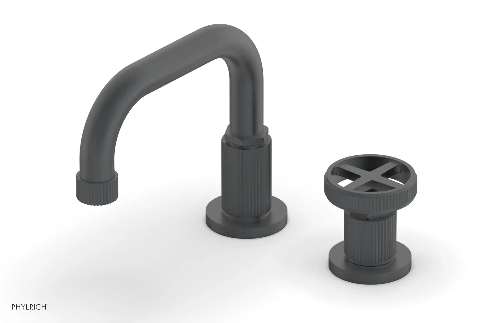 Phylrich Dustrie Low Spout Single Handle Faucet with Cross Handle by Phylrich