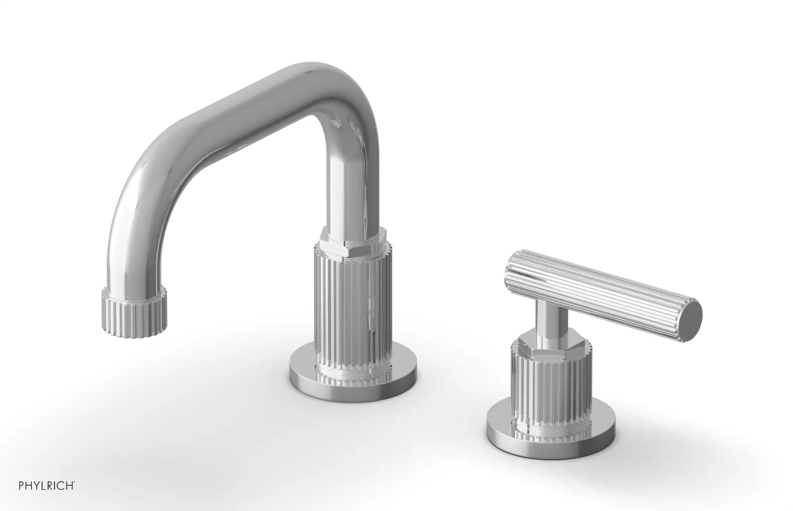 polished chrome bathroom faucet