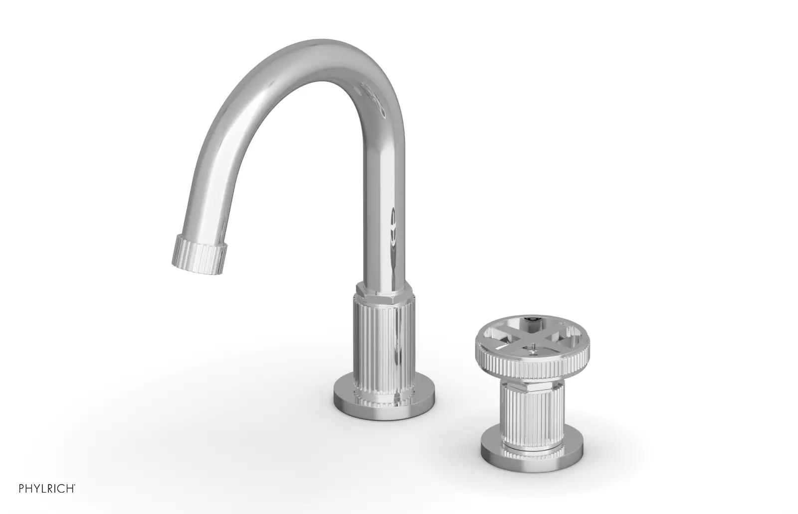 polished chrome bathroom faucet