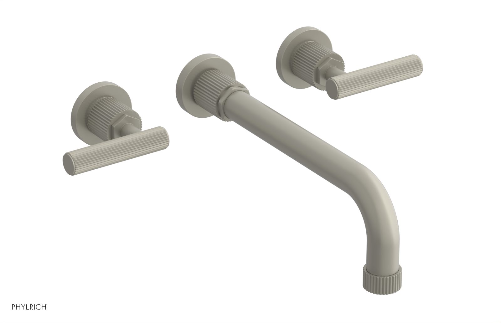 Phylrich Dustrie Grooved 10" Spout Wall Lavatory Set with Lever Handle